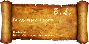 Burgmayer Leona névjegykártya